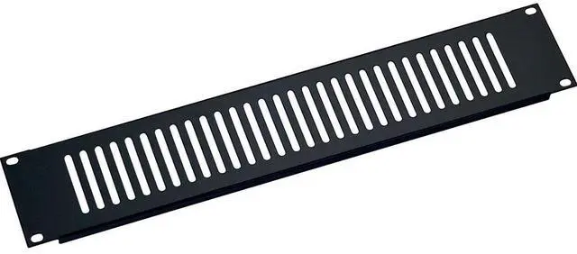 Main image of K&M 28451 Steel Ventilation Panel, 1-Space Height, Black #28451.000.55