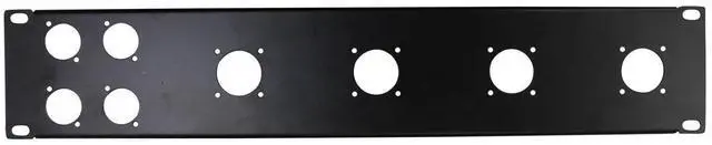 Main image of ProX T-P2-4X4 2 Unit Unloaded Rack Panel for 4 XLR-D & 4 NL4 Speakon or NAC3