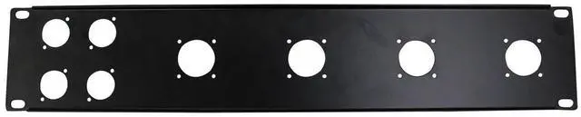 Alt view image 3 of 4 - ProX T-P2-4X4 2 Unit Unloaded Rack Panel for 4 XLR-D & 4 NL4 Speakon or NAC3