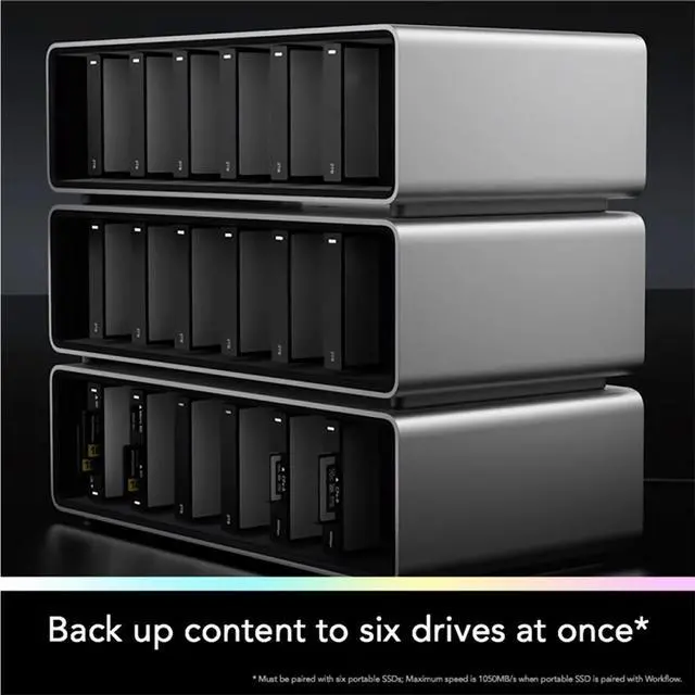 Alt view image 4 of 8 - Lexar WF800 Professional Workflow All-in-One 6-Bay Docking Station
