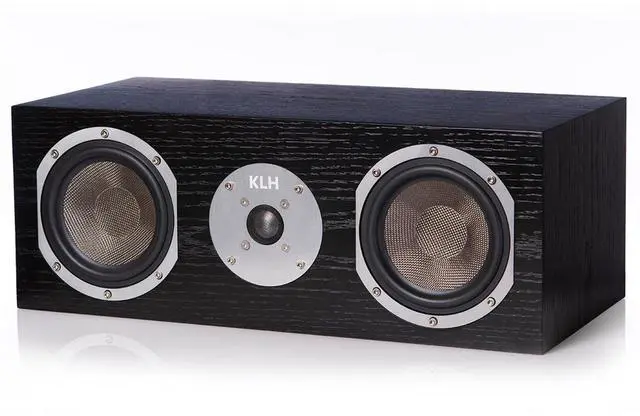 Alt view image 5 of 5 - KLH Story 2-Way Bass Reflex Center Channel Speaker, Black Oak