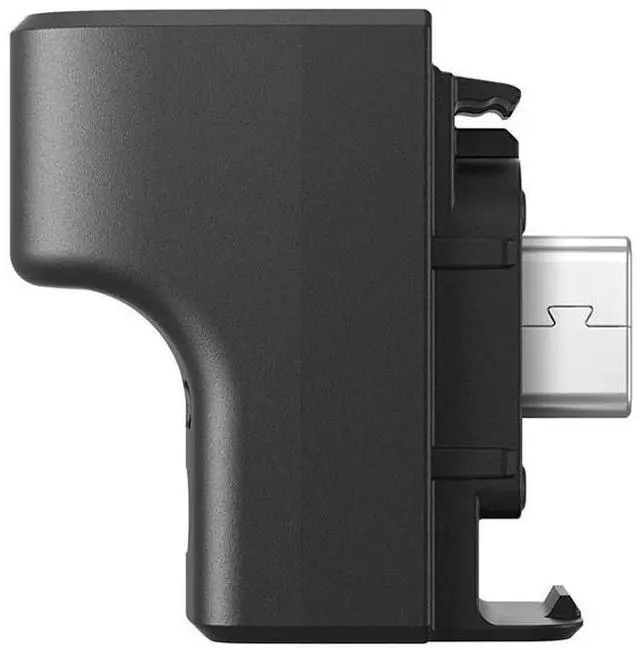 Alt view image 4 of 6 - Insta360 Microphone Adapter for Ace and Ace Pro/Pro 2 Action Cameras, Black