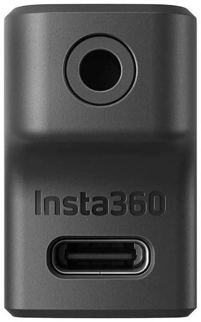 Alt view image 5 of 6 - Insta360 Microphone Adapter for Ace and Ace Pro/Pro 2 Action Cameras, Black