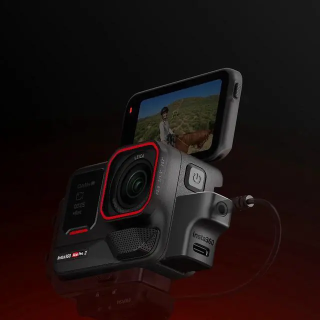 Alt view image 6 of 6 - Insta360 Microphone Adapter for Ace and Ace Pro/Pro 2 Action Cameras, Black