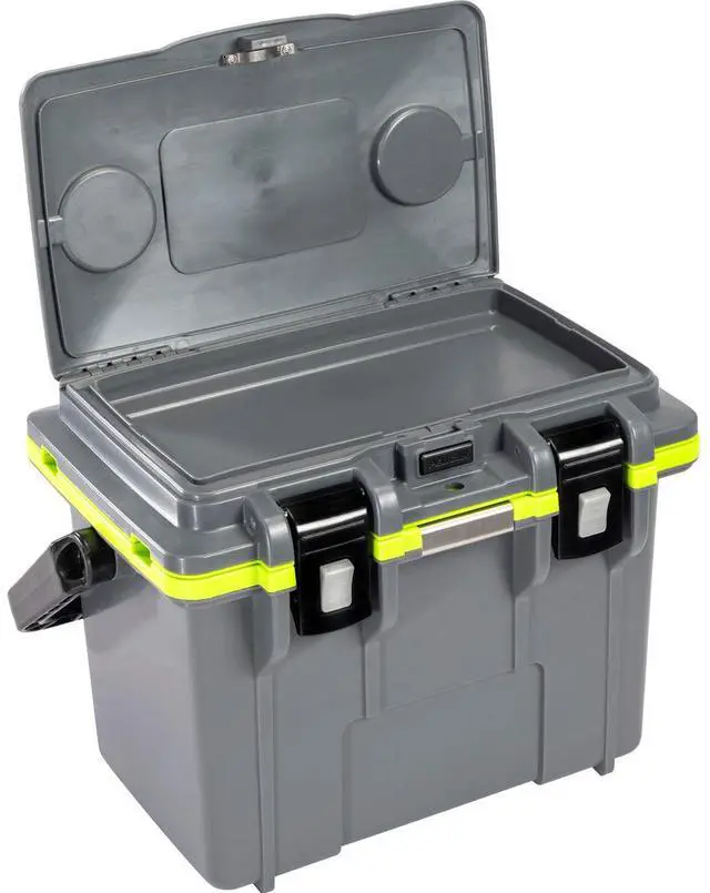 Alt view image 3 of 7 - Pelican 14QT Personal Cooler, Dark Gray/Green #14Q-1-DKGRYEGRN