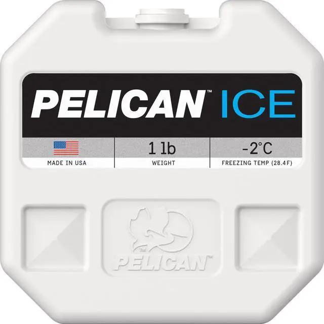 Main image of Pelican 1 Lb Reusable Ice Pack for Coolers, White Container #PI-1LB-BLU