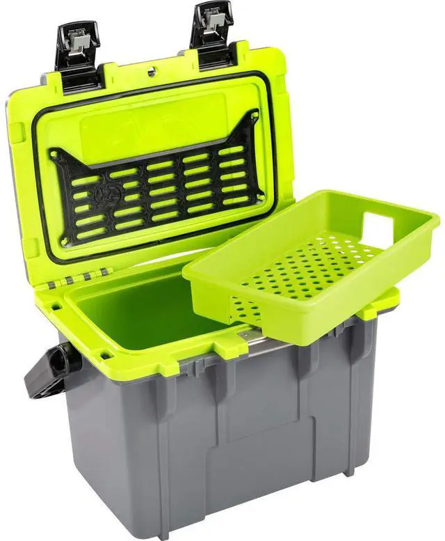 Alt view image 4 of 7 - Pelican 14QT Personal Cooler, Dark Gray/Green #14Q-1-DKGRYEGRN