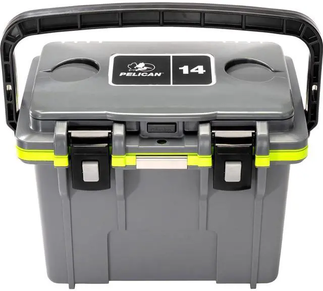 Alt view image 7 of 7 - Pelican 14QT Personal Cooler, Dark Gray/Green #14Q-1-DKGRYEGRN