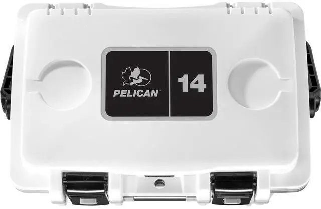 Alt view image 7 of 7 - Pelican 14QT Personal Cooler, White/Gray #14Q-1-WHTGRY