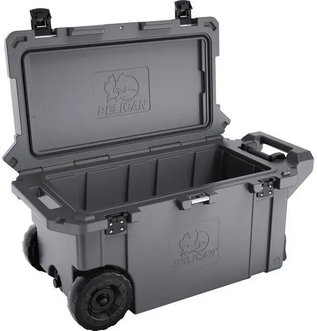 Alt view image 3 of 4 - Pelican 80QT Elite Cooler, Wheeled, Graphite #80QW-6-DKGRY