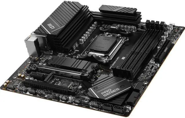 Alt view image 9 of 13 - MSI PRO B650M-A WIFI AM5 AMD B650 SATA 6Gb/s DDR5 Ryzen 7000 Micro ATX Motherboard