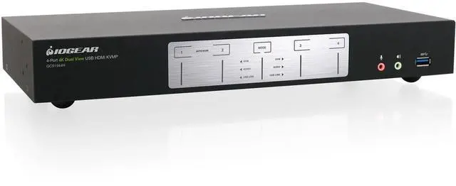 Alt view image 18 of 20 - IOGEAR 4-Port 4K Dual View KVMP Switch with HDMI Connection, USB 3.0 Hub and Audio