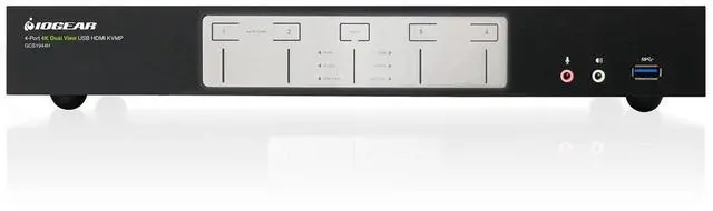 Alt view image 19 of 20 - IOGEAR 4-Port 4K Dual View KVMP Switch with HDMI Connection, USB 3.0 Hub and Audio