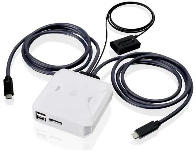 Alt view image 13 of 20 - IOGEAR 2-Port 4K USB-C KVM Switch with DisplayPort output GCS72CC