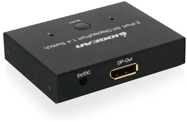 Alt view image 14 of 14 - IOGEAR 2-Port 8K DisplayPort 1.4 Switch GDP14SW2