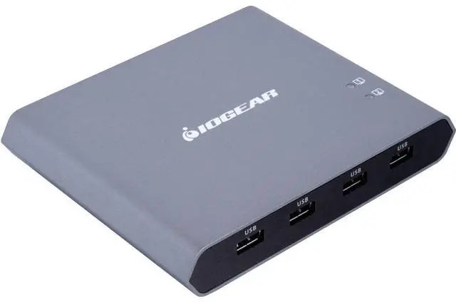 Alt view image 10 of 20 - IOGEAR 2-Port 4K USB-C Desktop KVM with DisplayPort GCS1602CC