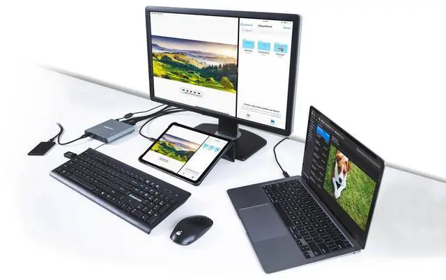 Alt view image 13 of 20 - IOGEAR 2-Port 4K USB-C Desktop KVM with DisplayPort GCS1602CC