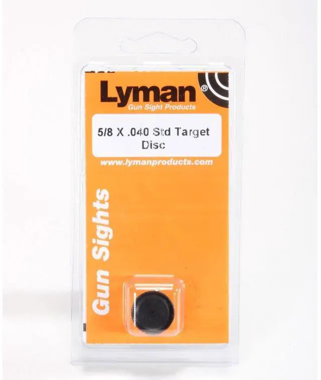 Alt view image 3 of 4 - Lyman Replacement Aperture Target Disc 5/8 x .040 for all Tang Sights #3060964
