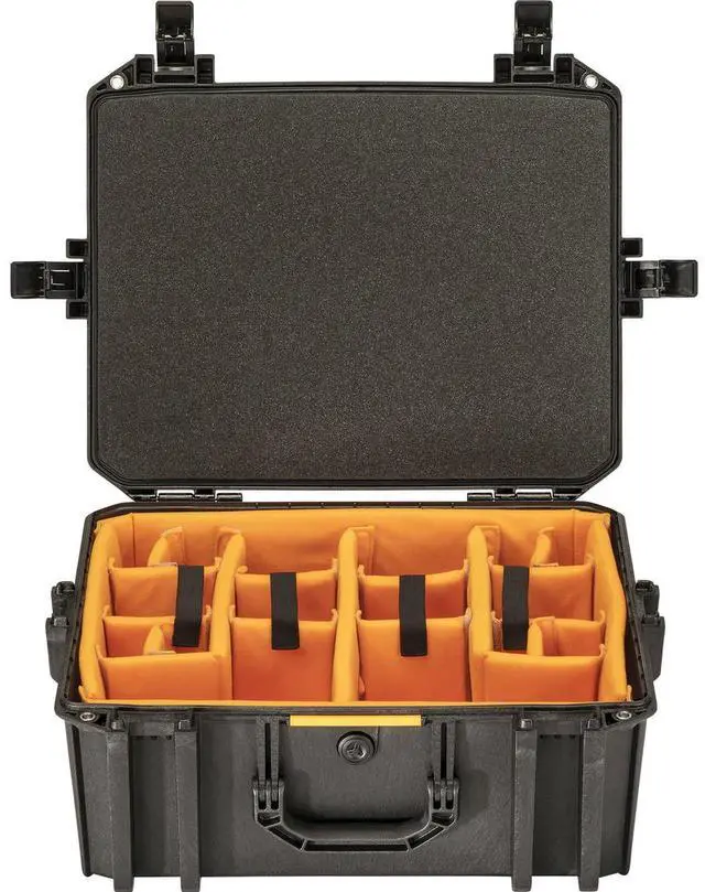 Alt view image 2 of 7 - Pelican Vault V550 Standard Equipment Case with Lid Foam and Dividers, Black