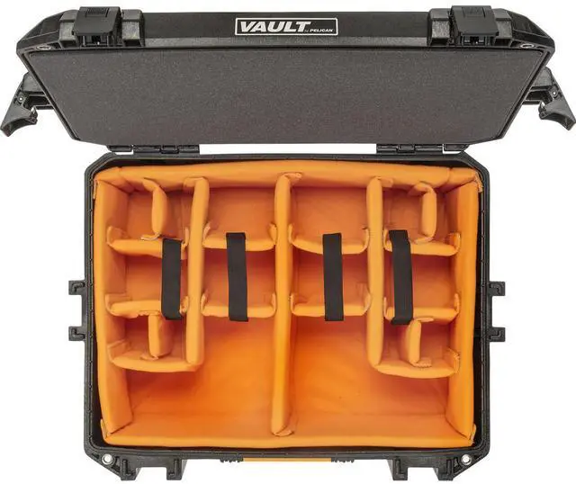 Alt view image 3 of 7 - Pelican Vault V550 Standard Equipment Case with Lid Foam and Dividers, Black