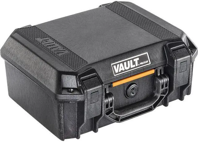 Main image of Pelican V200 Vault Medium Pistol Case with Foam, Black #VCV200-0000-BLK