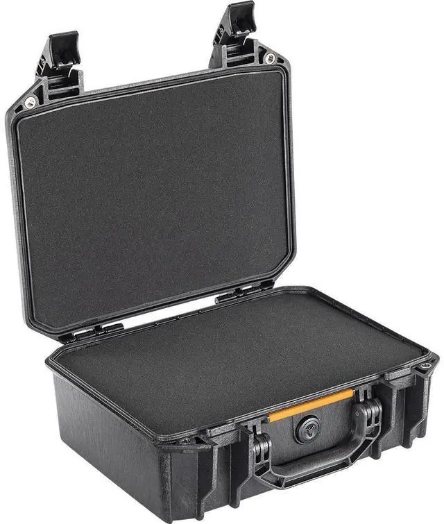 Alt view image 3 of 7 - Pelican V200 Vault Medium Pistol Case with Foam, Black #VCV200-0000-BLK