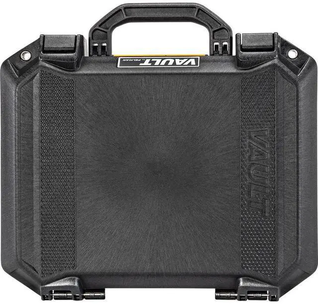 Alt view image 6 of 7 - Pelican V200 Vault Medium Pistol Case with Foam, Black #VCV200-0000-BLK
