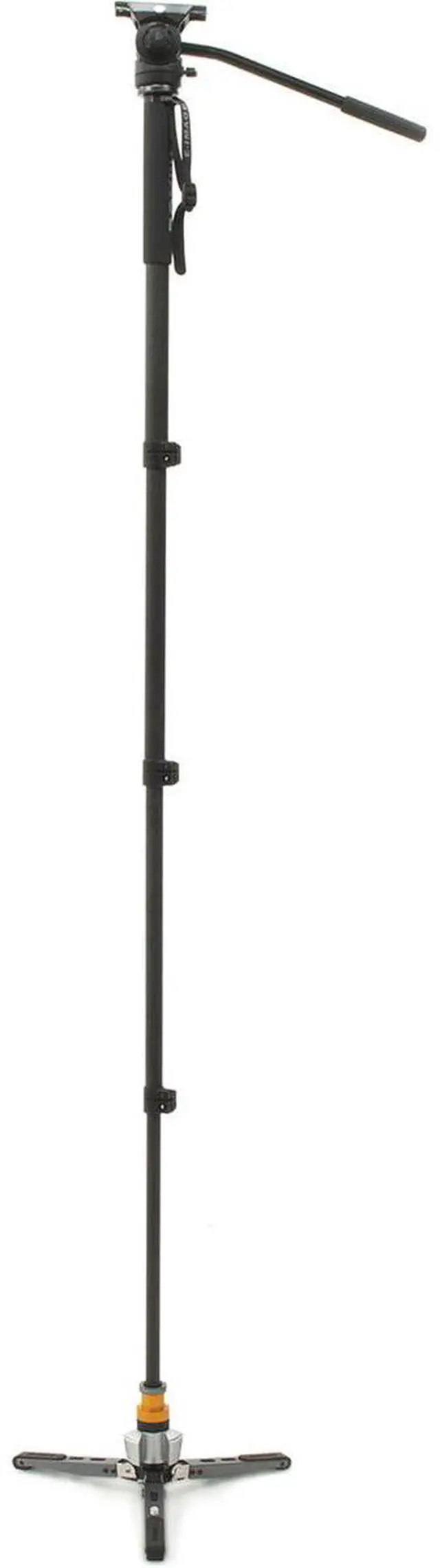 Alt view image 3 of 7 - E-Image E-Image MFC700 4-Stage Hands-Free Carbon Fiber Monopod with 610FH Fluid Head
