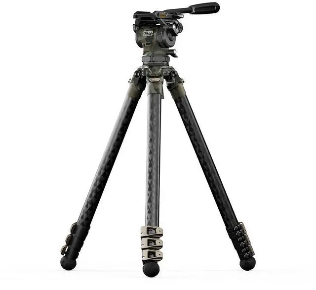 Main image of Tilta Tilta 75mm Cine Fluid Head with 3-Stage Carbon Fiber Tripod Legs (8KG), Forest Camo