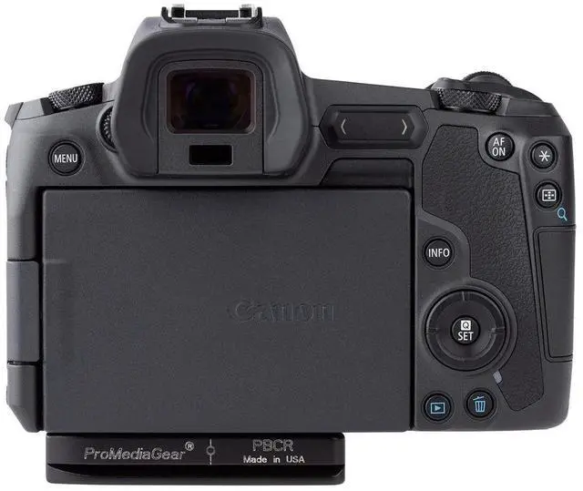 Alt view image 6 of 7 - ProMediaGear PBCR56 Arca-Swiss Bracket Plate with SS2 Strap Port for Canon R5 and R6 Camera