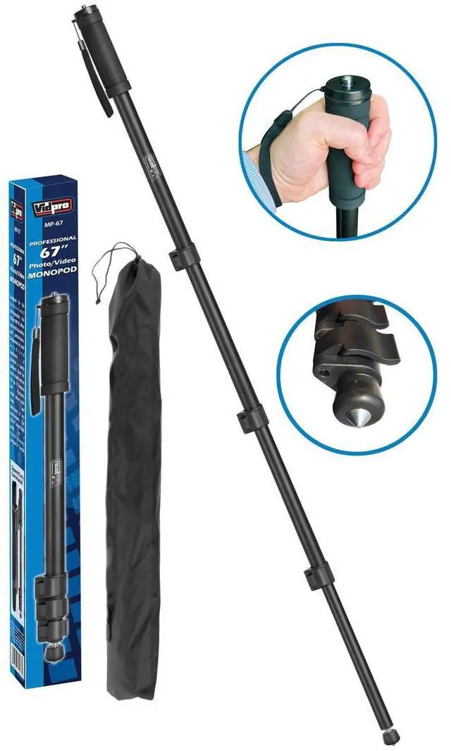 Alt view image 4 of 5 - Vidpro 67" Pro Monopod with Case