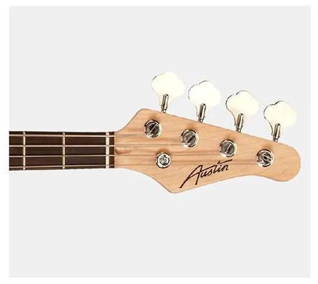 Alt view image 3 of 3 - Austin APB200 Series Double Cutaway Bass Guitar, Red #APB200RD