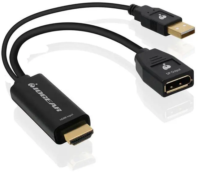 Alt view image 3 of 5 - IOGEAR 4K 60Hz HDMI to DisplayPort Adapter #GHDMDPFB