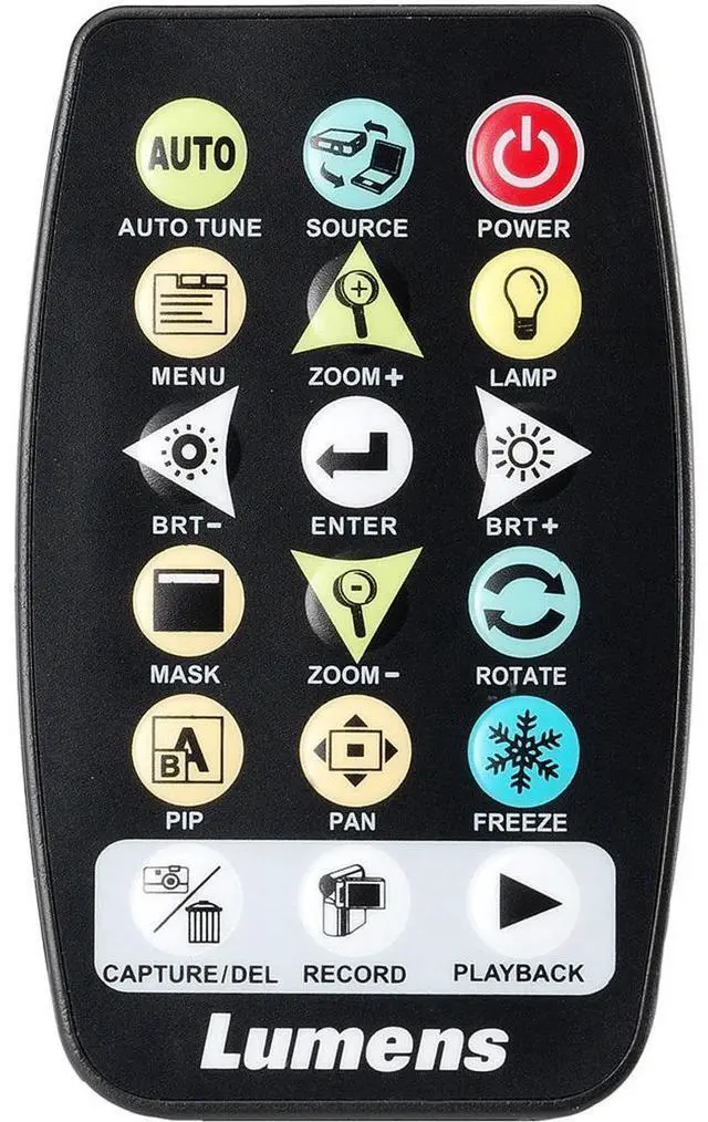 Main image of Lumens Remote Control for DC192/DC170/DC193 Document Cameras #DC REMOTE