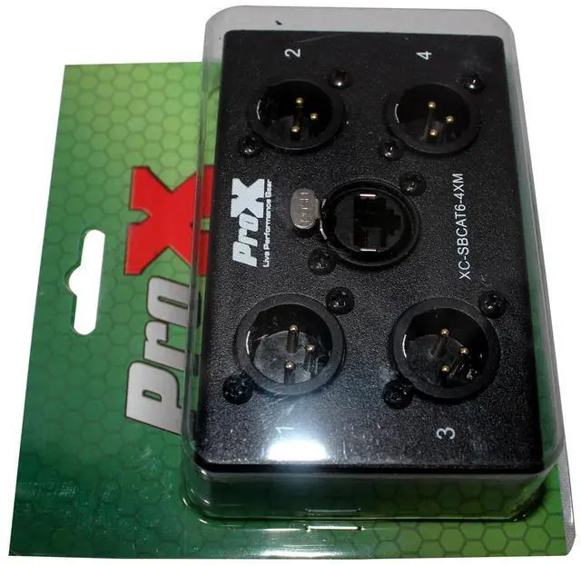 Alt view image 2 of 5 - ProX XC-SBCAT6-4XM 4-Channel XLR-M CAT6 Audio/DMX Portable Snake Box