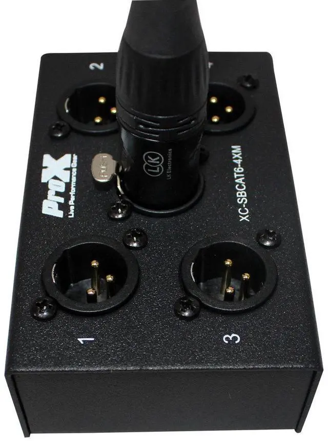 Alt view image 4 of 5 - ProX XC-SBCAT6-4XM 4-Channel XLR-M CAT6 Audio/DMX Portable Snake Box