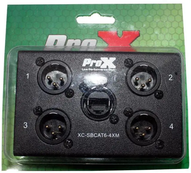 Alt view image 5 of 5 - ProX XC-SBCAT6-4XM 4-Channel XLR-M CAT6 Audio/DMX Portable Snake Box
