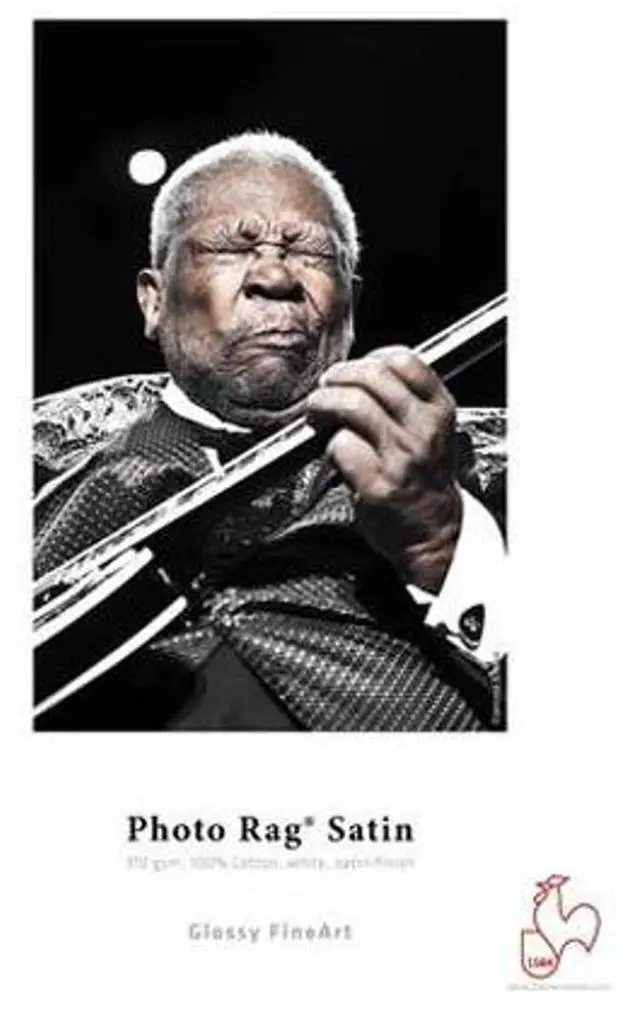 Main image of Hahnemuhle Satin Photo Rag, 310 gsm, 100 % Rag, Fine Lustre Bright White Inkjet Paper, 11x17", 25 Sheets