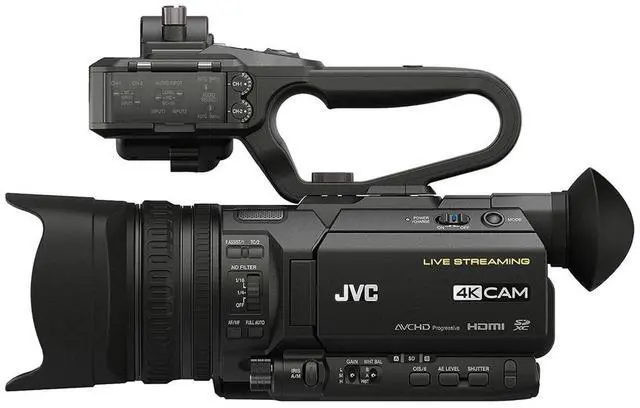 Alt view image 4 of 5 - JVC GY-HM250U 12.4MP 4K UHD Compact Handheld Camcorder with Integrated 12x Ultra HD Lens