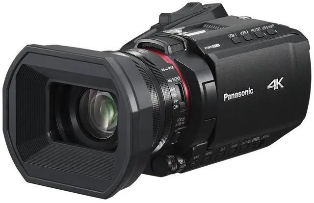 Alt view image 2 of 8 - Panasonic X1200 4K Camcorder, Wide Angle Telephoto Lens with 24X Zoom, Hybrid O.I.S.,Lightweight Heat Dispersing Design, Eco Packaging - HC-X1200