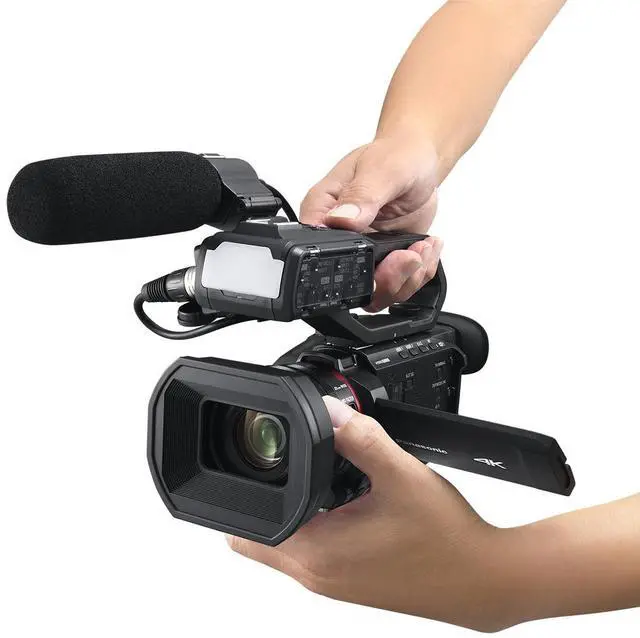 Alt view image 5 of 15 - Panasonic X2100 4K Camcorder for Directors, Wide Angle Telephoto Lens with 24X Zoom, Hybrid O.I.S.,Lightweight Heat Dispersing Design, Detachable Handle - HC-X2100