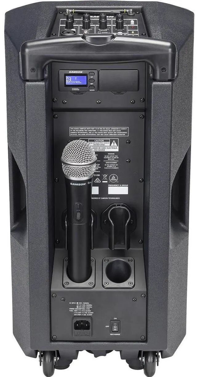 Alt view image 14 of 15 - Samson Expedition XP310w Portable PA-10 Speaker with Handheld Wireless System