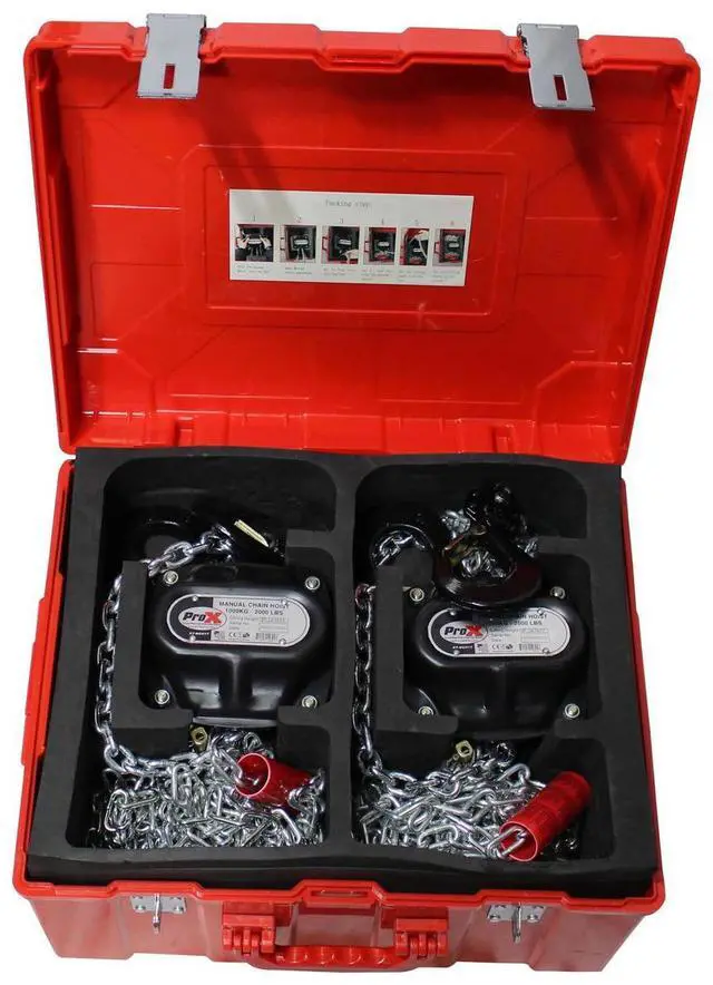 Alt view image 4 of 7 - ProX XT-MCH1TX2-30FT 1T Manual Chain Stage Hoist with 30' Chain, 2-Pack