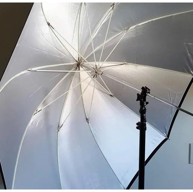 Alt view image 4 of 4 - Photek Goodlighter 60" Umbrella with Fiberglass Frame and 7mm Permanent Shaft, Silver