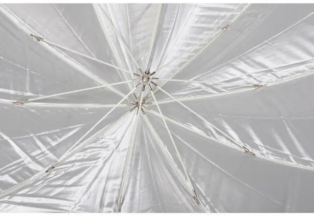 Alt view image 3 of 4 - Photek Goodlighter 60" Umbrella with Fiberglass Frame and 7mm Permanent Shaft, Silver