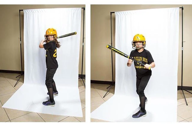 Alt view image 5 of 7 - Savage Economy Background Support Stand with 5x9' White/Black Backdrop