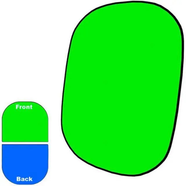 Alt view image 2 of 8 - Savage 60 x 72" Collapsible/Reversible Background (Chroma Green/Blue)