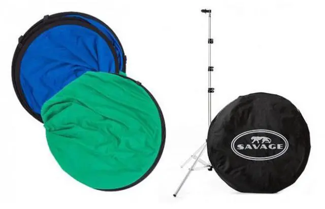 Alt view image 5 of 8 - Savage 60 x 72" Collapsible/Reversible Background (Chroma Green/Blue)