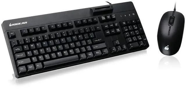 Alt view image 6 of 8 - IOGEAR TAA-Comp Keyboard Built In CAC Reader Mouse GKBSR202TAAKIT
