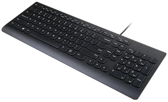 Alt view image 7 of 8 - Lenovo Essential Wired Keyboard (Black) - US English